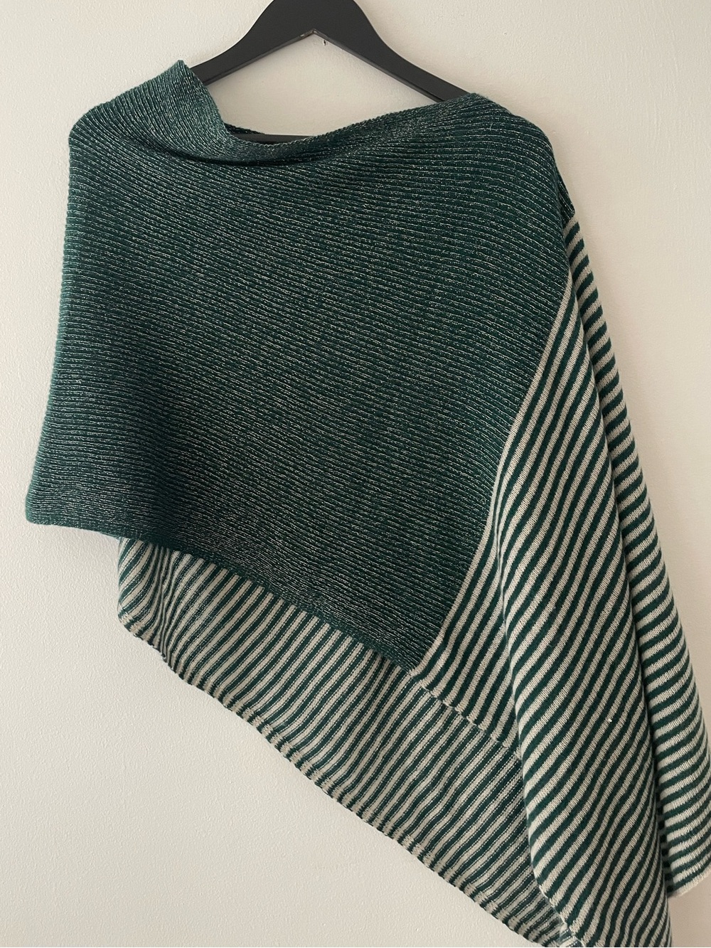 Portolano Asymmetrical Knit Poncho OS